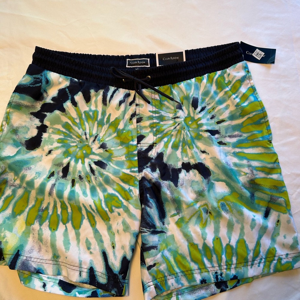 Men’s Club Room Tye Dye Bathing Suit NWT 
Size Large